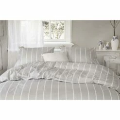 Walra - Dekbedovertrek Preppy Pinstripe - 200x220 Cm - Grijs -NL Beddengoed Verkoop 2024 1000012864 0101