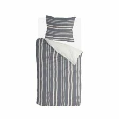 Byrklund - Dekbedovertrek Steady Stripes - 140x220 Cm - Blauw