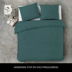 Byrklund - Dekbedovertrek Sleep Softly - 240x220 Cm - Groen -NL Beddengoed Verkoop 2024 1000012903 0101