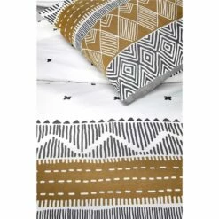 Walra - Dekbedovertrek Ikat Dreams - 200x220 Cm - Wit / Cognac -NL Beddengoed Verkoop 2024 1000012960 0102