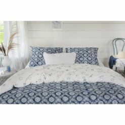 Walra - Dekbedovertrek Crossed Flowers - 200x220 Cm - Blauw / Off White -NL Beddengoed Verkoop 2024 1000024977 0102