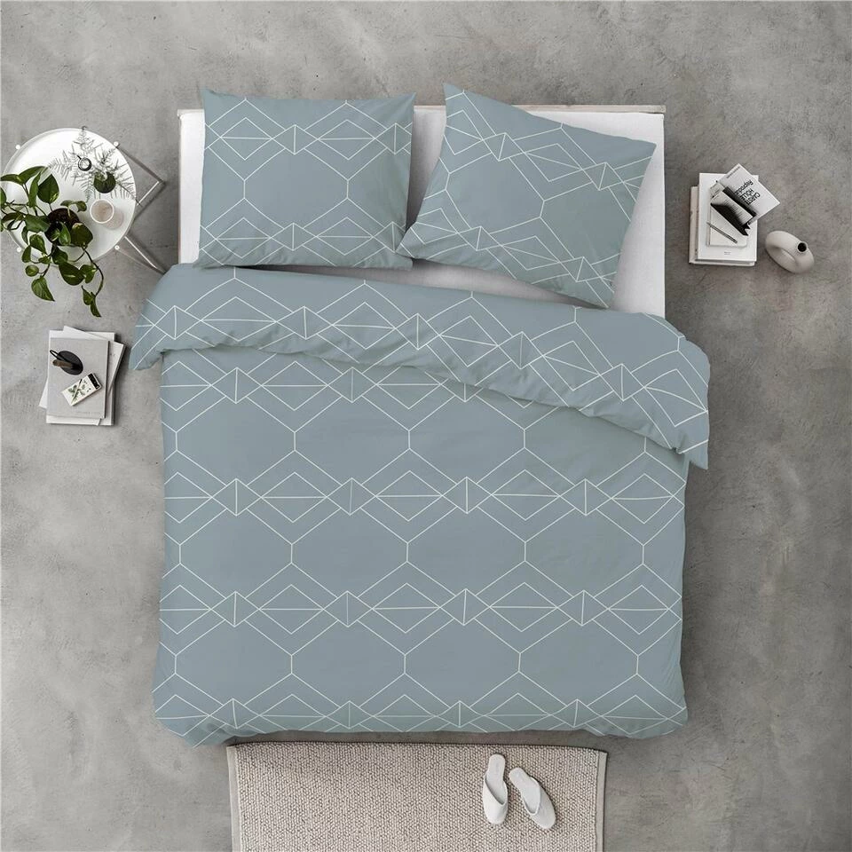 Byrklund - Dekbedovertrek Blue Graphic - 240x220 Cm - Licht Blauw 5 Byrklund - Dekbedovertrek Blue Graphic - 240x220 Cm - Licht Blauw - Afbeelding 3