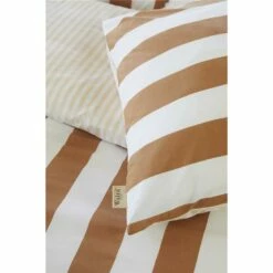 Walra - Dekbedovertrek Classic Stripe - 140x220 Cm - Cognac -NL Beddengoed Verkoop 2024 1000024990 0102