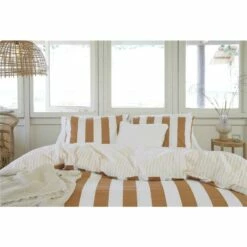 Walra - Dekbedovertrek Classic Stripe - 140x220 Cm - Cognac -NL Beddengoed Verkoop 2024 1000024990 0103