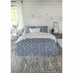 Walra - Dekbedovertrek Crossed Flowers - 140x220 Cm - Blauw / Off White -NL Beddengoed Verkoop 2024 1000024998 0103