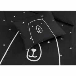 Kidzroom Bear Dekbedovertrek - 120x150 - Zwart -NL Beddengoed Verkoop 2024 1000025137 0103