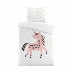 Kidzroom Unicorn Dekbedovertrek - 120x150 - Wit
