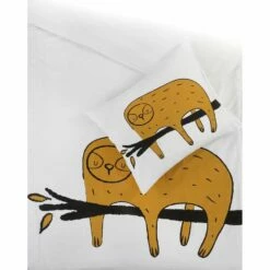 Kidzroom Sloth Dekbedovertrek - 120x150 - Wit -NL Beddengoed Verkoop 2024 1000025146 0103