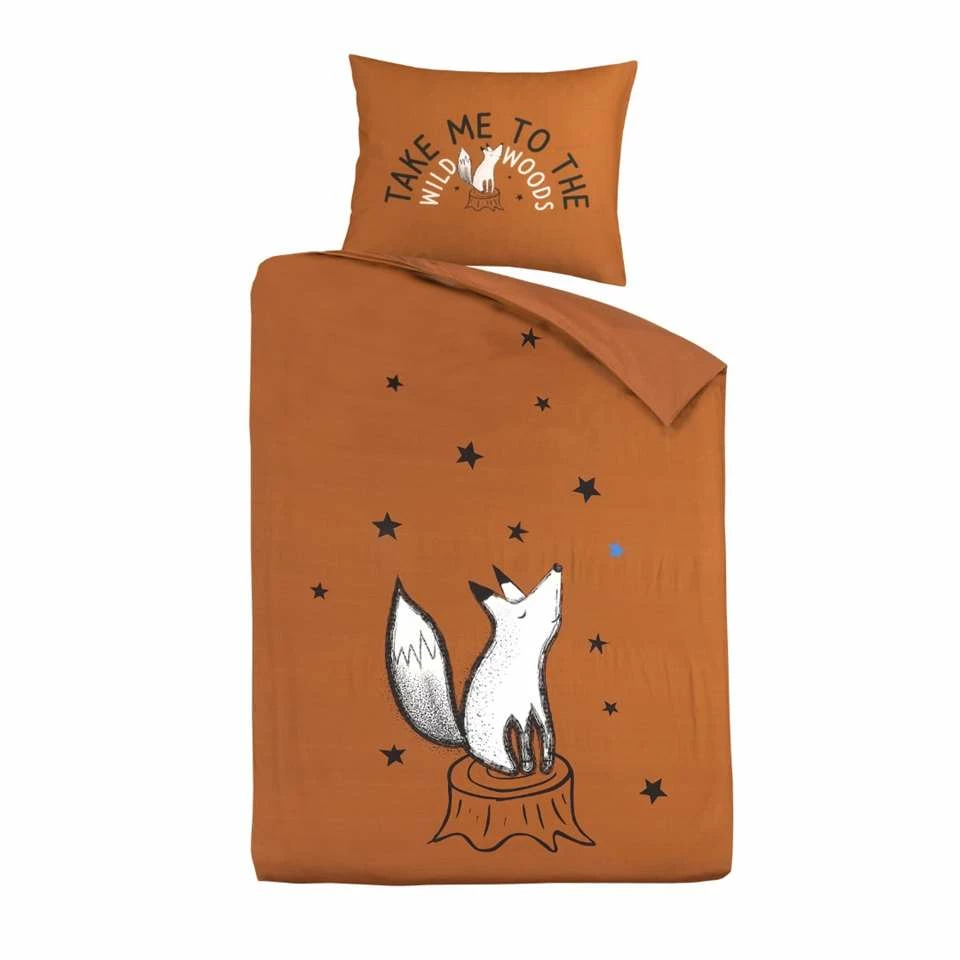Kidzroom Fox Dekbedovertrek - 120x150 - Bruin 3 Kidzroom Fox Dekbedovertrek - 120x150 - Bruin
