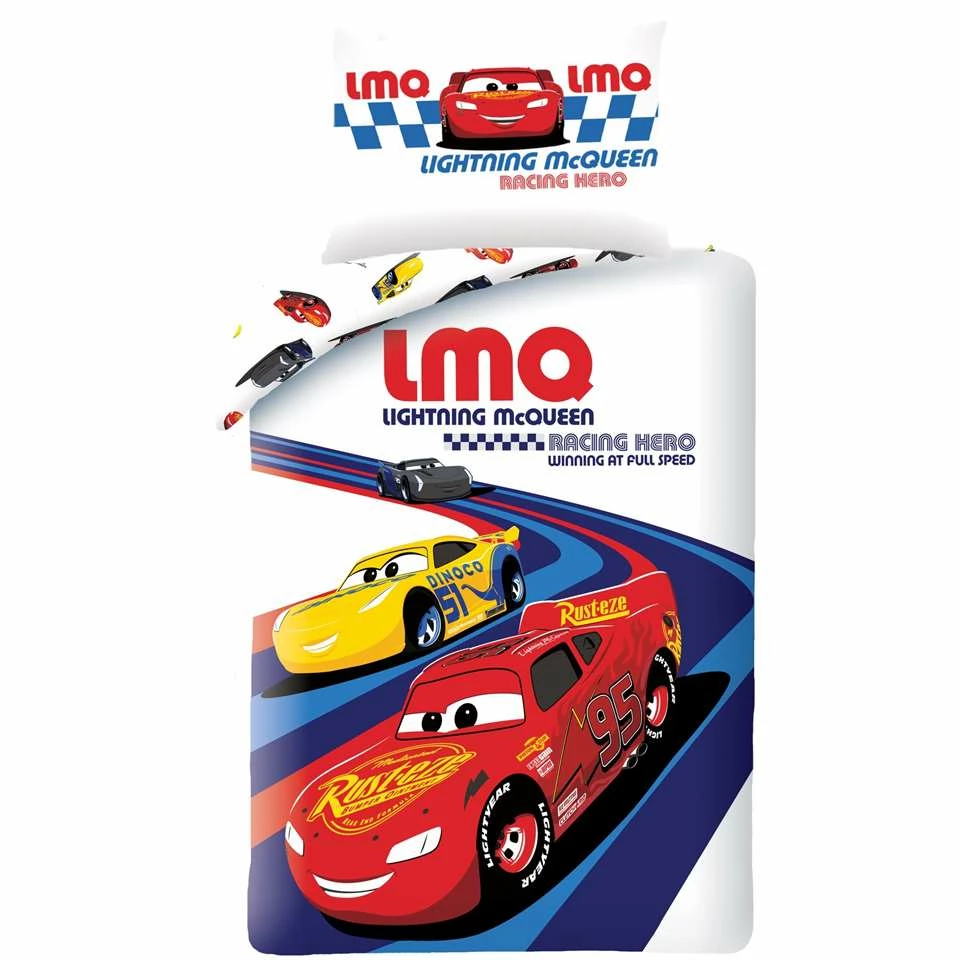 Disney Cars Dekbedovertrek LMQ - Eenpersoons - 140 X 200 Cm - Katoen 3 Disney Cars Dekbedovertrek LMQ - Eenpersoons - 140 X 200 Cm - Katoen