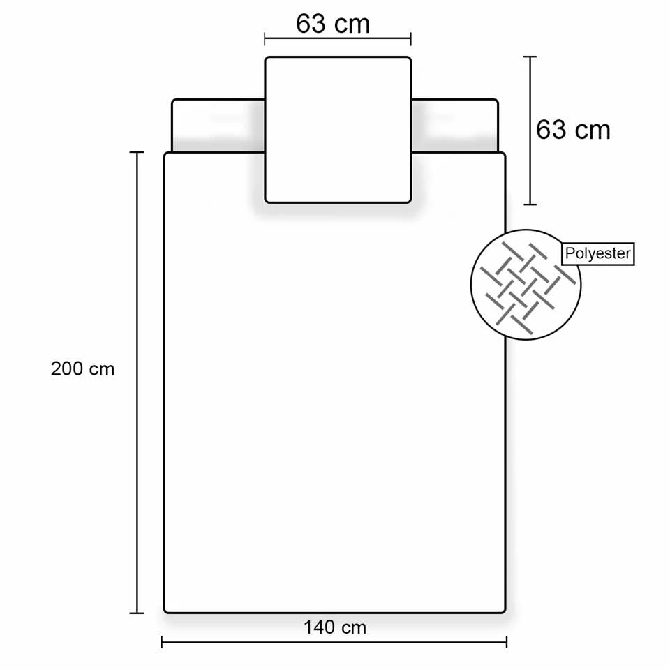 Dekbedovertrek Be Queen - Eenpersoons - 140 X 200 Cm - Polyester 4 Dekbedovertrek Be Queen - Eenpersoons - 140 X 200 Cm - Polyester - Afbeelding 2