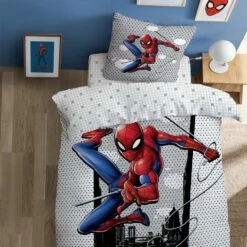 Spider-Man SpiderMan Dekbedovertrek Hero - Eenpersoons - 140 X 200 Cm - Katoen -NL Beddengoed Verkoop 2024 1000025573 0102