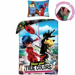 Miraculous Dekbedovertrek True Colors - Eenpersoons - 140 X 200 Cm - Katoen -NL Beddengoed Verkoop 2024 1000025596 0103