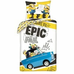 Minions Dekbedovertrek Epic Fail - Eenpersoons - 140 X 200 Cm - Katoen