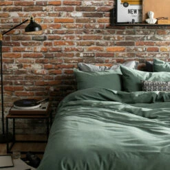 Damai Dekbedovertrek Flanel - 260 X 200/220cm - Groen -NL Beddengoed Verkoop 2024 1000030686 0101