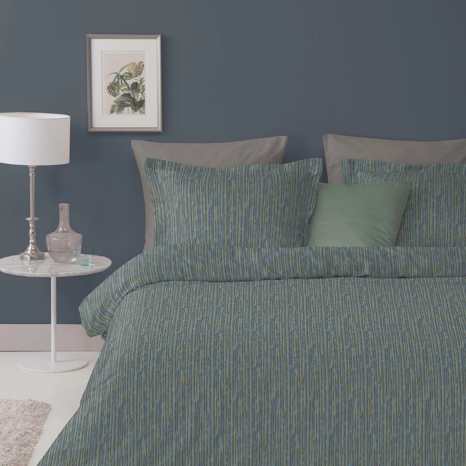 Damai Dekbedovertrek Katoen - 240x200/220cm - Blauw 4 Damai Dekbedovertrek Katoen - 240x200/220cm - Blauw - Afbeelding 2