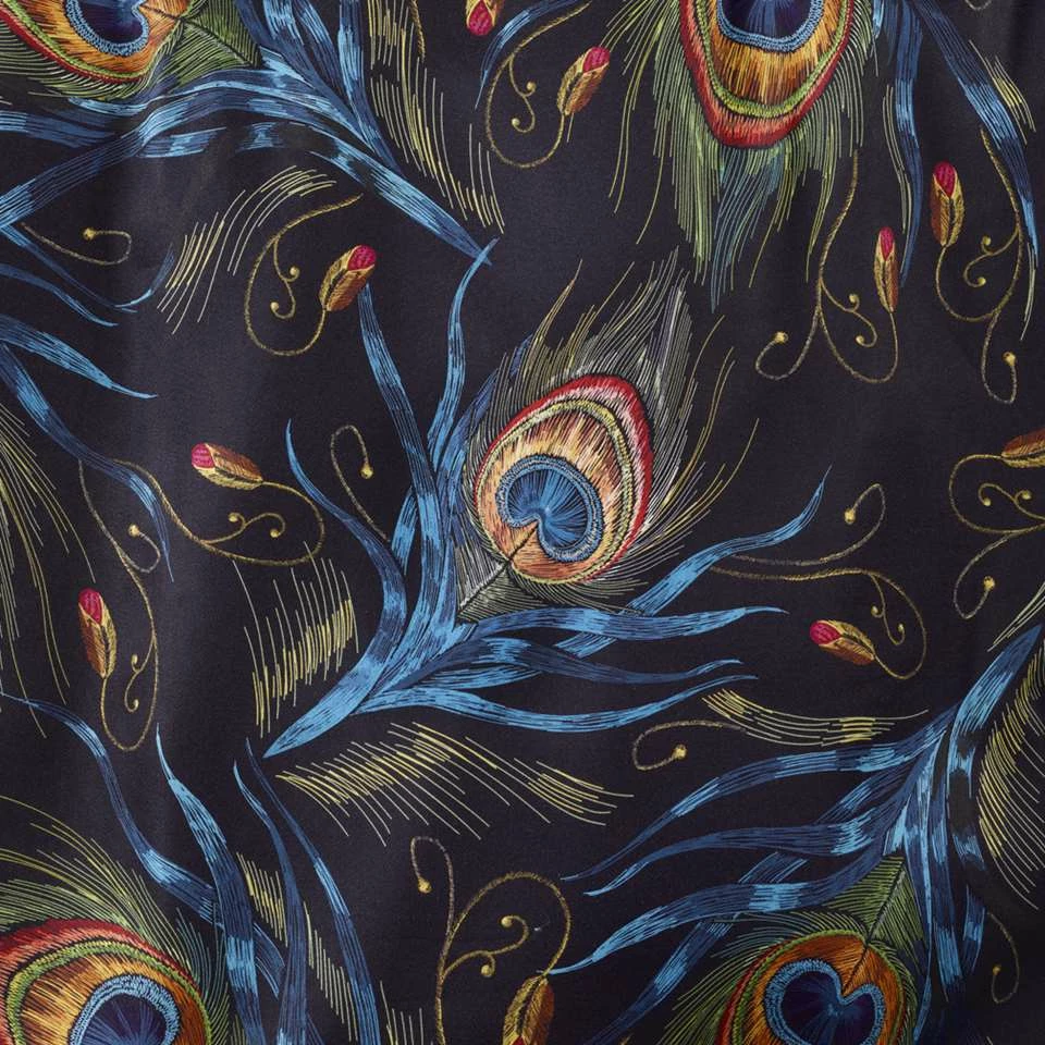 De Witte Lietaer Dekbedovertrek Peafowl - 240 X 220 Cm - Katoen Satijn 6 De Witte Lietaer Dekbedovertrek Peafowl - 240 X 220 Cm - Katoen Satijn - Afbeelding 4