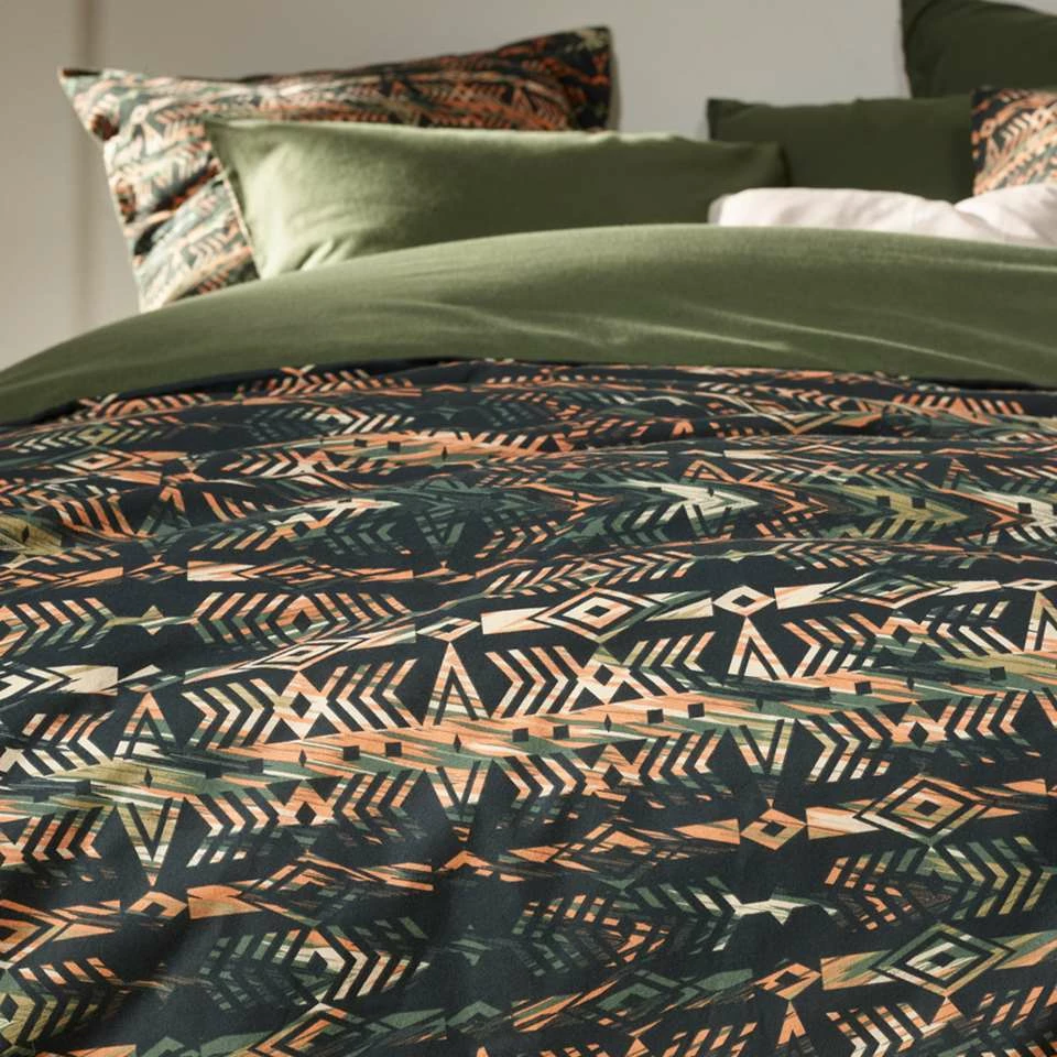 De Witte Lietaer Dekbedovertrek Rufus Khaki - 140 X 200/220 Cm - Katoen Flanel 5 De Witte Lietaer Dekbedovertrek Rufus Khaki - 140 X 200/220 Cm - Katoen Flanel - Afbeelding 3