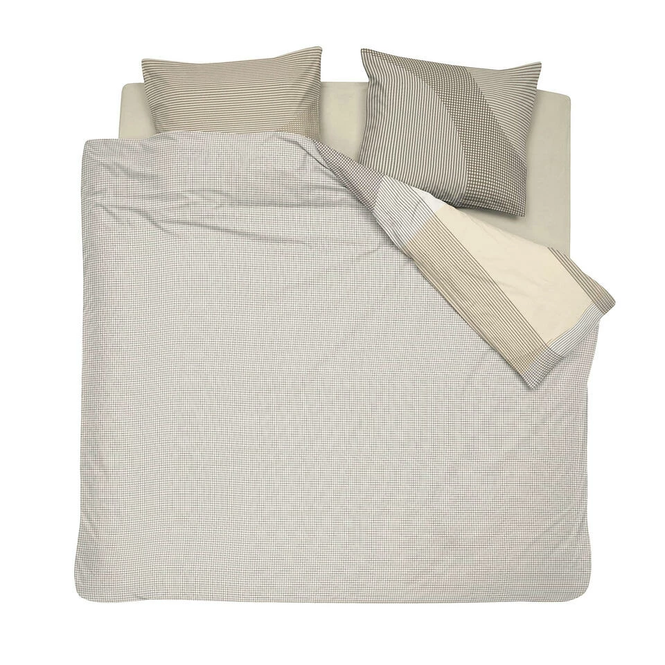 Damai Dekbedovertrek Base - Katoen - 240x200/220 Cm - Beige 4 Damai Dekbedovertrek Base - Katoen - 240x200/220 Cm - Beige - Afbeelding 2