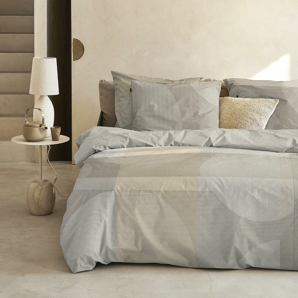 Damai Dekbedovertrek Base - Katoen - 240x200/220 Cm - Beige 5 Damai Dekbedovertrek Base - Katoen - 240x200/220 Cm - Beige - Afbeelding 3