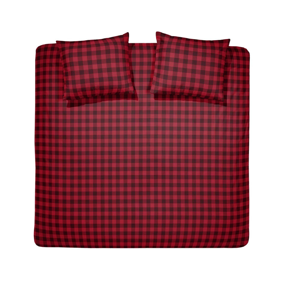 Damai Dekbedovertrek Flanel - 240x200/220cm - Rood 3 Damai Dekbedovertrek Flanel - 240x200/220cm - Rood