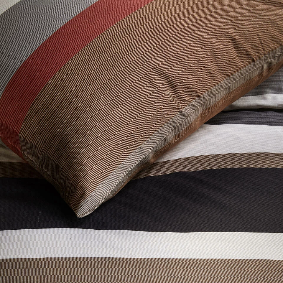 Damai Dekbedovertrek Casa - Katoen - 200x200/220 Cm Casa - Brown 5 Damai Dekbedovertrek Casa - Katoen - 200x200/220 Cm Casa - Brown - Afbeelding 3