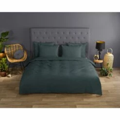 Good Morning Dekbedovertrek "Uni D.Green" - Groen - (200x220 Cm) -NL Beddengoed Verkoop 2024 1000035734 0101