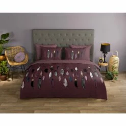 Good Morning Dekbedovertrek "Feathers" - Rood - (240x220 Cm) -NL Beddengoed Verkoop 2024 1000035748 0101