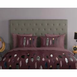 Good Morning Dekbedovertrek "Feathers" - Rood - (240x220 Cm) -NL Beddengoed Verkoop 2024 1000035748 0110