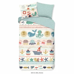 Good Morning Dekbedovertrek "Sea" - Multi - (140x220 Cm)