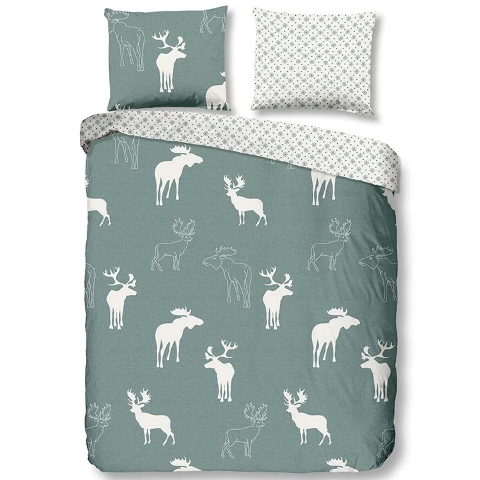 Good Morning Dekbedovertrek "Sere" - Groen - (240x220 Cm) 3 Good Morning Dekbedovertrek "Sere" - Groen - (240x220 Cm)