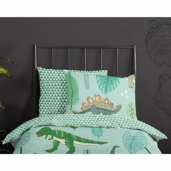 Good Morning Dekbedovertrek "Dinono" - Groen - (100x135 Cm) -NL Beddengoed Verkoop 2024 1000035853 0110