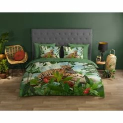 Good Morning Dekbedovertrek "Jungle" - Groen - (200x220 Cm) -NL Beddengoed Verkoop 2024 1000035858 0101