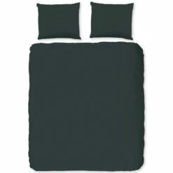 Good Morning Dekbedovertrek "Uni D.Green" - Groen - (140x220 Cm)