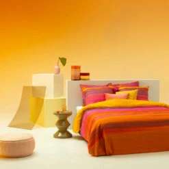 Damai Dekbedovertrek Lucid - Satijn - 260x200/220 Cm - Orange -NL Beddengoed Verkoop 2024 1000042981 0102