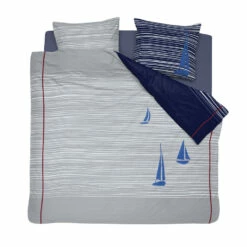 Cinderella Dekbedovertrek Boats - Katoen - 240x200/220 Cm - Deep Blue -NL Beddengoed Verkoop 2024 1000042996 0101
