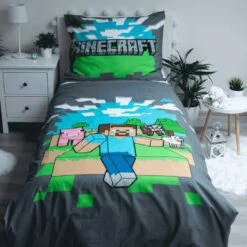 Minecraft Dekbedovertrek Adventure - Eenpersoons - 140 X 200 Cm - Katoen -NL Beddengoed Verkoop 2024 1000044609 0101