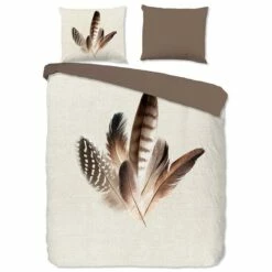 Good Morning Dekbedovertrek "Veer" - Zand - (240x220 Cm)