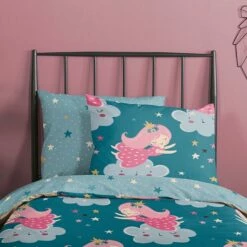 Good Morning Dekbedovertrek "Princesse" - Petrol - (120x150 Cm) -NL Beddengoed Verkoop 2024 1000045552 0102