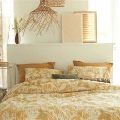 Ariadne At Home Dekbedovertrek Botanical Okergeel-2-persoons (200 X 200/220 Cm) -NL Beddengoed Verkoop 2024 1000052569 0102