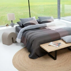 Damai Dekbedovertrek Moore - Satijn - 260x200/220 Cm - Basalt -NL Beddengoed Verkoop 2024 1000053511 0101