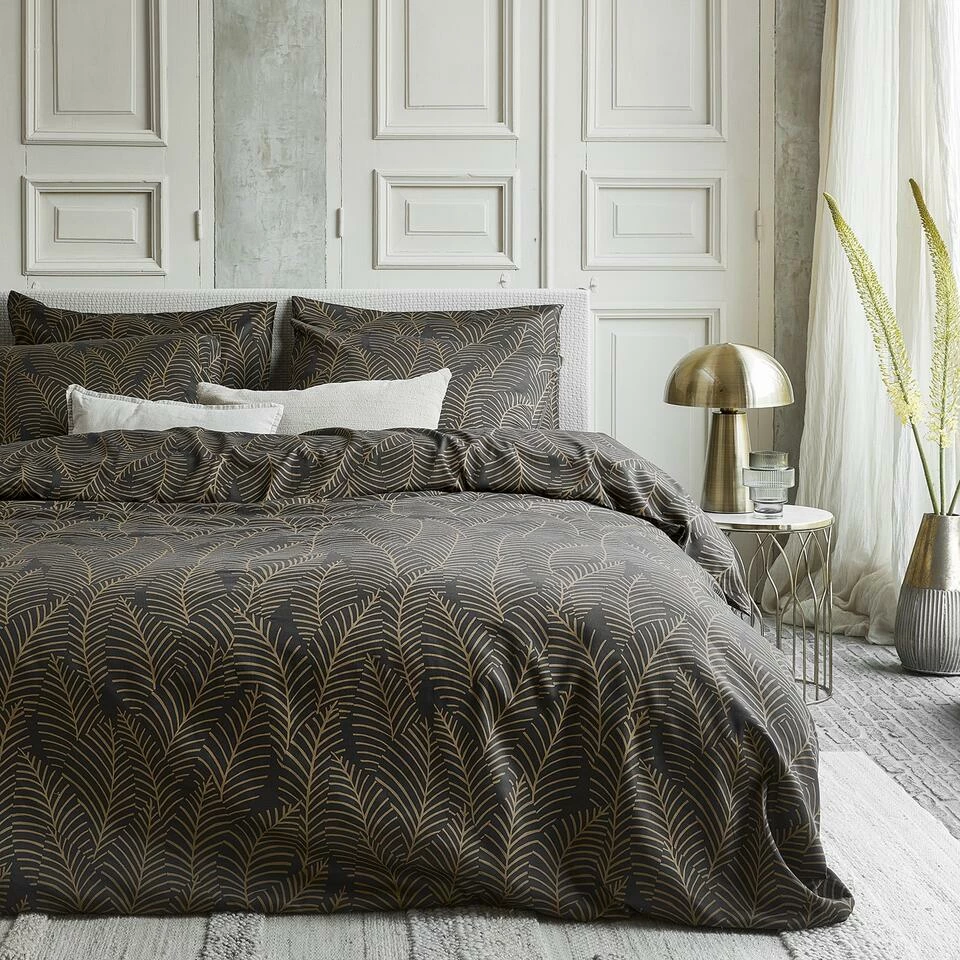 Damai Bellezza - Dekbedovertrek - Satijn - 240x200/220 Cm - Off Black 4 Damai Bellezza - Dekbedovertrek - Satijn - 240x200/220 Cm - Off Black - Afbeelding 2