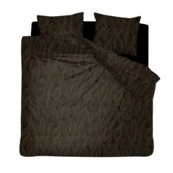 Damai Bellezza - Dekbedovertrek - Satijn - 260x200/220 Cm - Off Black
