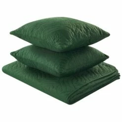 Beliani Sprei BABAK - Groen Polyester