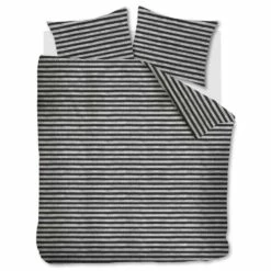 Ariadne At Home Dekbedovertrek Knit Stripes Black/White-Lits-jumeaux (240 X 2...