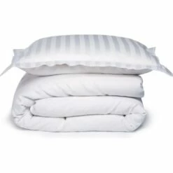 Dekbedovertrek Damai Linea White Satijn-240x200/220 -NL Beddengoed Verkoop 2024 1000057426 0101