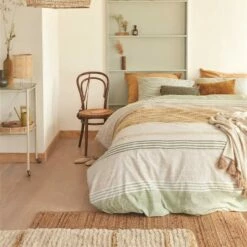 Ariadne At Home Dekbedovertrek Lin Okergeel-Lits-jumeaux (240 X 200/220 Cm) -NL Beddengoed Verkoop 2024 1000060447 0103