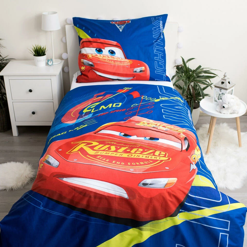 Disney Cars Dekbedovertrek, McQueen - Eenpersoons - 140 X 200 Cm - Katoen 5 Disney Cars Dekbedovertrek, McQueen - Eenpersoons - 140 X 200 Cm - Katoen - Afbeelding 3