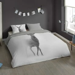 Pure Dekbedovertrek "Grey Deer" - Grijs - (240x220 Cm) -NL Beddengoed Verkoop 2024 1000060508 0101