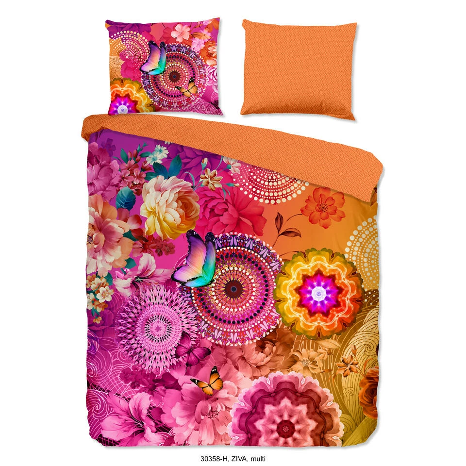 HIP Dekbedovertrek "Ziva" - Multi - (200x220 Cm) 3 HIP Dekbedovertrek "Ziva" - Multi - (200x220 Cm)